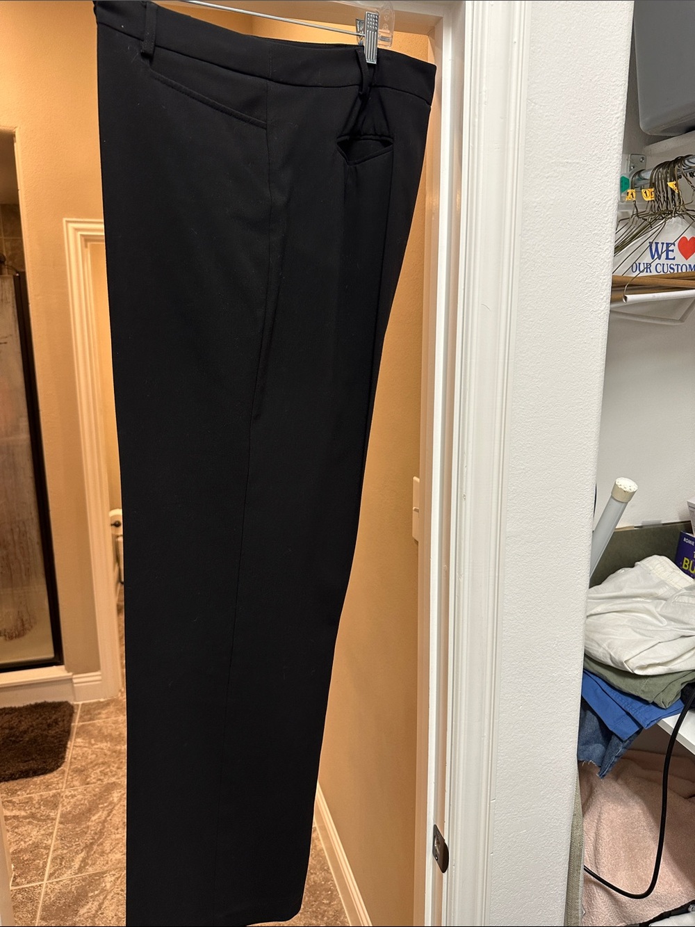 Apostrophe Black Straight-Leg Dress Trousers